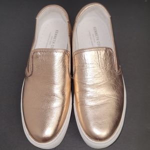 Kenneth Cole New York, Metallic Copper Slip-on Sneakers, Size 8.5 (T1131)